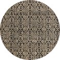 thumbnail image 1 of Ahgly Company Tapis Rond Abstrait Marron pour Intérieur, 5 Pieds Rond, 1 of 6