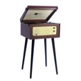 thumbnail image 4 of Arkrocket Tourne-Disque Rétro Bluetooth à 3 Vitesses avec Haut-Parleurs Intégrés et Pieds Amovibles (Brun), 4 of 15