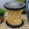 thumbnail image 4 of Natural Geo Tabouret d'Appoint en Moray - Similicuir Noir, 4 of 5