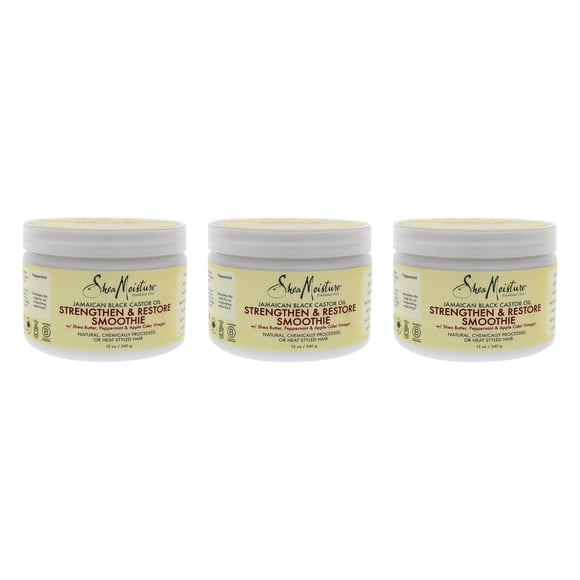Jamaican Black Castor Oil Strengthen and Restore Smoothie Cream by Shea Moisture for Unisex - 12 oz Cream - Pack of 3