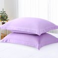 thumbnail image 3 of PiccoCasa Soft 1800 Microfiber Oxford Pillowcases 2Pcs, Queen Violet, 3 of 8