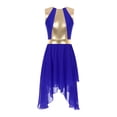 thumbnail image 1 of iiniim Robe de Danse Lyrique Brillante pour Femmes, Robe de Performance de Danse Ballet Moderne Contemporaine Bleu Royal m, 1 of 5