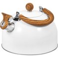 thumbnail image 2 of Wekvgz 3/2L Tea Kettle with Anti-scald Handle Rustproof Whistling Tea Kettle Food Grade Stainless Steel Stove Top Even Heating Whistling Kettle Teapot for Kitchens Gas Stove Induction Cooker (White), 2 of 10