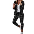 thumbnail image 1 of Kcodviy Femmes 2 Pcs Décontracté Léger Grande Taille Salopettes de Neige Femmes Poids Mince Mince Manteau Extensible Tailleur Femme Manches Longues Pantalon de Bureau+ Tailleurs Pantalons Juniors Manteaux Vêtements d'Extérieur Complets, 1 of 9