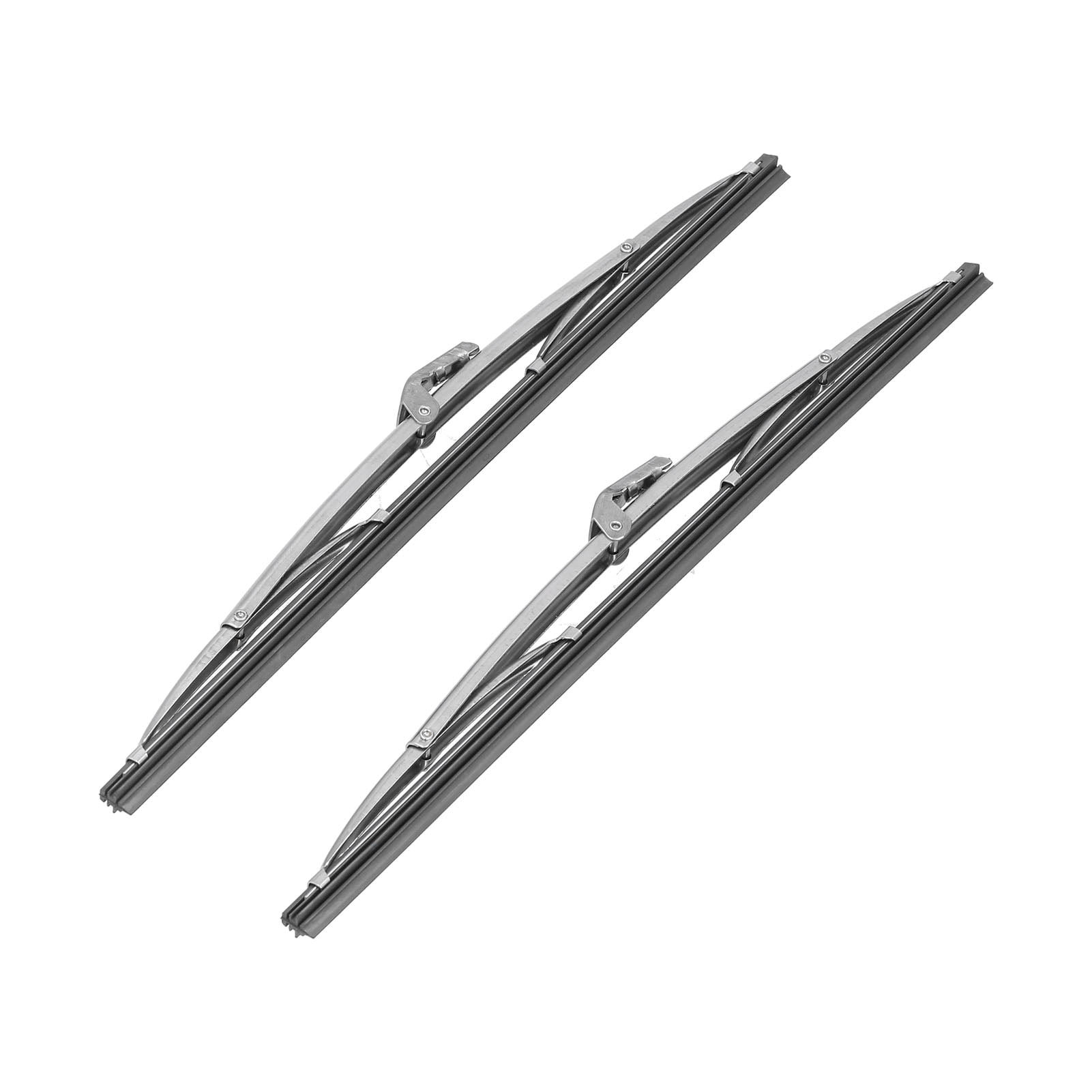 Windshield Wiper Blade, Front Wiper Blades 30.48cm/12in Polished Silver Rubber Universal  For Car