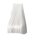 thumbnail image 1 of Jupe Plissée en Satin Uni pour Femmes Grande Jupe Polyvalente, 1 of 6