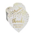 thumbnail image 1 of Inkdotpot Pack Of 50 Thanks From The New Wedding Favor Paper Tags Craft Real Gold Foil Hang Tags, 1 of 6