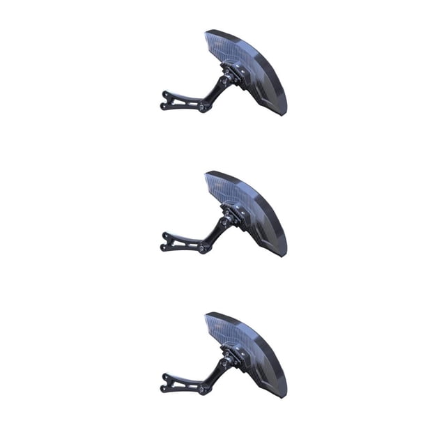 Decodeary Carbon Fiber Motorcycle Rear Wheel Fender Mudflap for Niu Technologies Sleek and Reliable 1st Generation Black 3Set