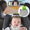 thumbnail image 2 of Miroir de Siège Arrière de Voiture, Miroir de Vue Arrière, Miroir Mignon à Pois pour Nourrisson, pour Bébé, Style Frog, 2 of 8