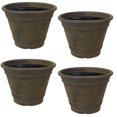 thumbnail image 1 of Sunnydaze Jardinière Extérieure Franklin - 20 Pouces - Fini Sable - Lot de 4, 1 of 4