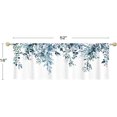 thumbnail image 5 of Green Kitchen Curtains Valances, Eucalyptus Leaves Pattern Semi Sheer Kitchen Valances for Living Room, Watercolor Botanical Rod Pocket Short Window Treatment Decor, 52x18, 5 of 5