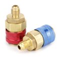 thumbnail image 2 of R134a Quick Coupler A/c High Low Quick Connector R134a Refrigerant Adapter Car A/c R134a Connector 2pcs R134A High Low Pressure Straight Quick Coupler Connector Car A/C Refrigerant, 2 of 8