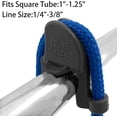 thumbnail image 3 of 4 Pcs Boat Fender Clips， Boat Quick Adjust Pontoon Boat Square Rail Fender Cleats/Clips/Hanger for Bumpers Black, 3 of 5