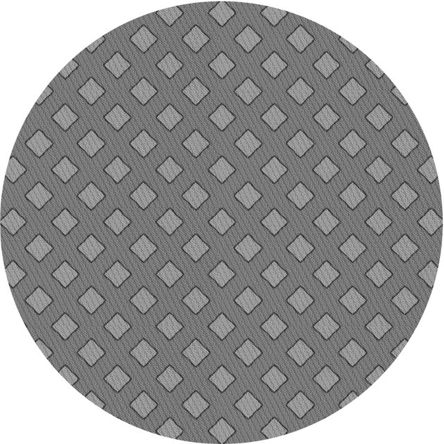 Ahgly Company Tapis Rond Lavable en Machine Intérieur Transitionnel Gris Carbone, 4 Pieds Rond