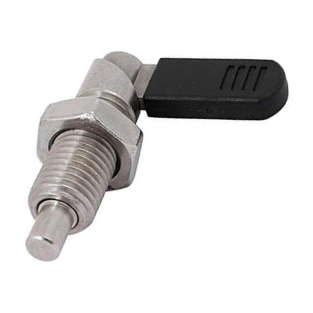 1x Indexing Plungers L Type Stainless Lever Type Locking Bolts Fine Thread Silver M12-8