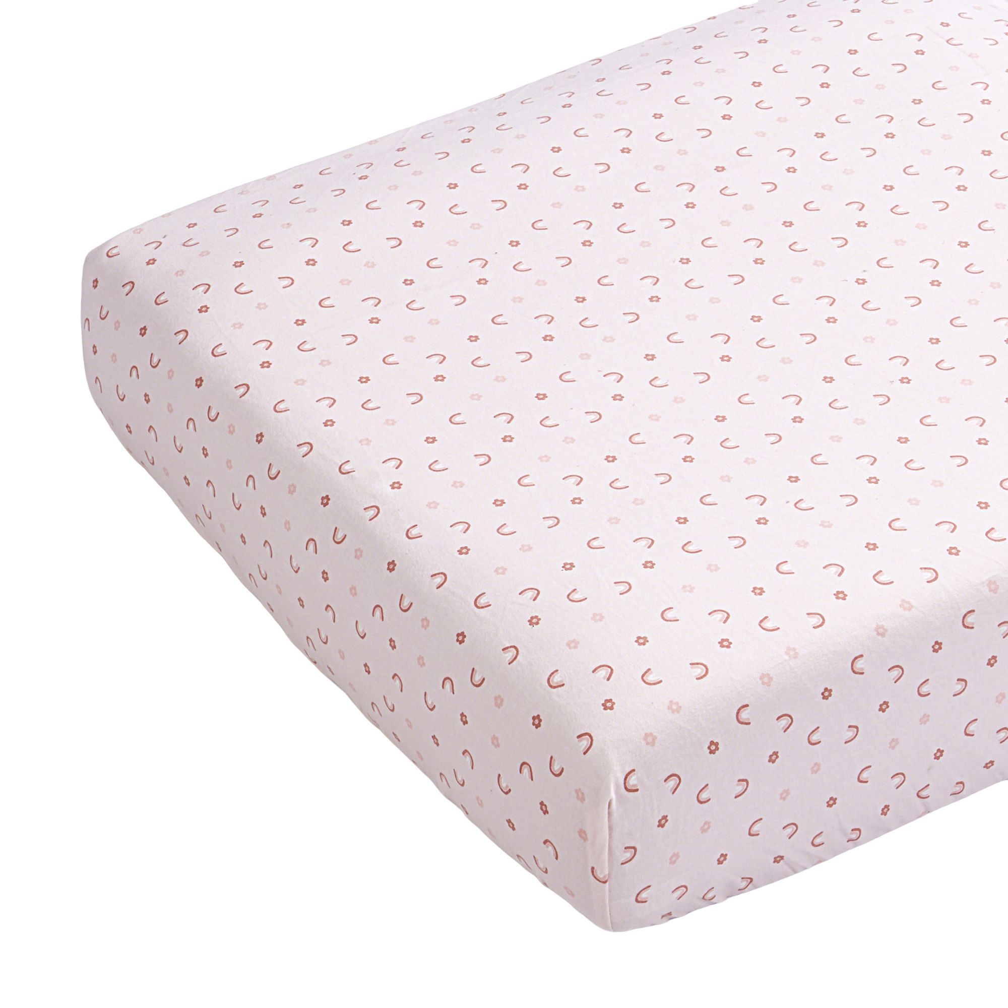 Draps pour lit de bébé en flanelle de coton biologique pour filles George Baby (2 pièces)