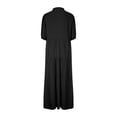 thumbnail image 4 of AherBiu Robe d'Été Grande Taille Tendance à Boutons à Manches Courtes Robe Maxi Décontractée à Étages Fluide Longue, 4 of 6