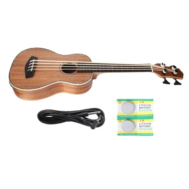 Guitare Sapele, Guitare Basse Électrique Mini 30 Pouces Ukulélé Pouces Fabriquée avec Expertise