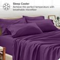 thumbnail image 3 of Bare Home Pillowcase Set - Premium 1800 Collection - Double Brushed - Ultra Soft - Standard Size, Plum, 4 Count, 3 of 7