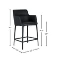 thumbnail image 2 of Williamsburg Modern Leatherette Bar Stool (25-inch/ 29-inch), 2 of 2