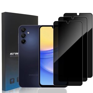 Zonyee [3 Pack] Privacy Screen Protector Compatible for Samsung Galaxy A15 5G/ Galaxy A15 LTE 6.5-inch, Anti-Spy Tempered Glass Film, Scratch Resistant, Easy Install, Bubble-Free