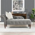 thumbnail image 3 of Samuel Tufted Roll Arm Chaise Lounge Opal Grey, 3 of 16