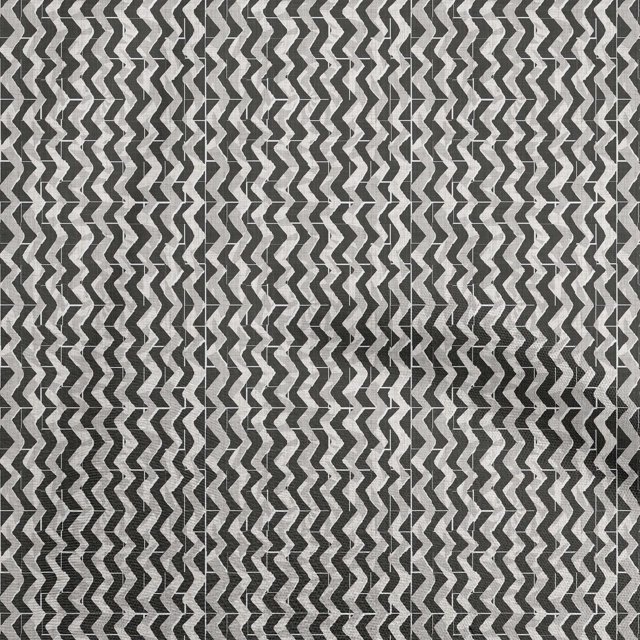 oneOone Cotton Flex Black Fabric Chevron Sewing Craft Projects Fabric Prints By Yard 40 Inch Wide