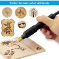thumbnail image 4 of 60W 110V Wood Burning Tool Adjustable Pyrography Machine Gourd Crafts Wood Burning Kits Electric Iron Professional Pyrography Tool with 20 pcs Pyrography Tips (Digital Display, 1 Socket 1 Pen), 4 of 7