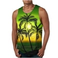 thumbnail image 1 of DPTALR Débardeur Décontracté Homme Été Floral Hawaïen Imprimé Sport Col Rond, 1 of 4