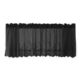 thumbnail image 1 of Embroidered Window Voile Curtain Valance Set for Small Kitchen Window, Cafe, Bath, Laundry or Bedroom Black-Valance-130x41cm, 1 of 8
