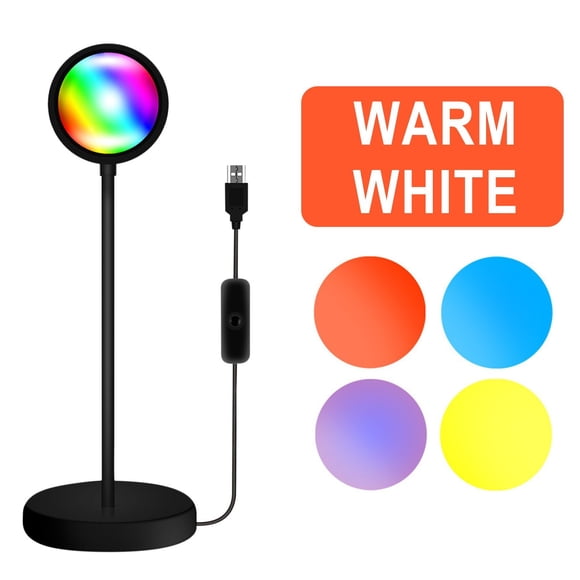 RKSTN Fournitures de Cuisine Lampe de Projection Coucher de Soleil LED Projecteur de Lumière Heure Dorée Romantique pour Décoration de Chambre, Selfies, Photographie, Séances Photo Décorations de Fête Chargement USB pour Décoration de Cuisine Maison