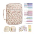 thumbnail image 1 of Camping Hiking Study Journal Organizer Book Cover with Quilted Design and Zippered Carrying Handles for Secure Transport, 1 of 4