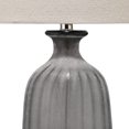 thumbnail image 3 of Benzara BM241132 Table Lamp with Frosted Glass Body & Fabric Shade, Gray, 3 of 5