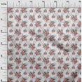thumbnail image 3 of oneOone Tissu Blanc en Polyester Spandex à Motifs Floraux, Tissu pour Robe, Tissu Imprimé au Mètre, 56 Pouces de Large, 3 of 4
