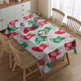 thumbnail image 3 of Merry Christmas Table Cloth Waterproof Spillproof Tablecolths Table Covers Christmas Snowman Tablecloth for Christmas Birthday Wedding Graduation Rectangle,60x84inches, 3 of 5