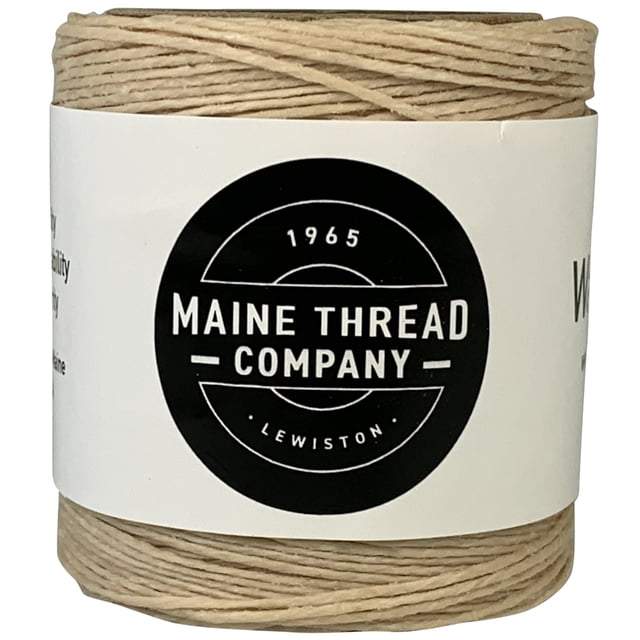 Maine Thread 0.035" Waxed Poly Cord 3 Ply - Natural