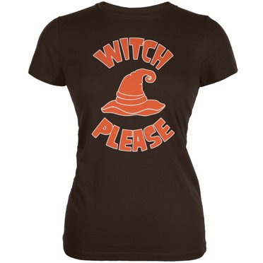 Halloween Witch Please Brown Juniors Soft T-Shirt