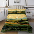 thumbnail image 1 of YST Sunset Landscape Coverlet Set Rustic Farmhouse Decor Bedspread Set For Kids Adults Watercolor Impressionism Style Quilt Set With 2 Pillowcases, Queen 3Pcs, 1 of 5