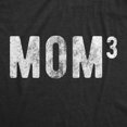 thumbnail image 2 of Womens Mom Of Three T Shirt Funny Mothers Day Cubed Math Adulting Graphic Tee (Heather Black) - XXL, 2 of 3