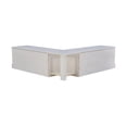 thumbnail image 3 of Thurman Backless Corner Breakfast Nook, White, 3 of 8