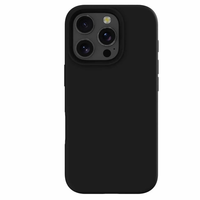 Blu Element Étui en Silicone avec MagSafe Noir pour iPhone 16 Pro Max, Doté d'Un Extérieur Mince en Silicone Noir Mat avec Bords Surélevés Autour du module triple Caméra, Doublure en microfibre pour Prévenir les Égratignures, et d'Une surface Anti-Empreintes pour une Prise et une protection Sécurisées.