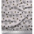 thumbnail image 1 of Soimoi Gray Rayon Fabric Web & Spider Insects Print Sewing Fabric Yard 42 Inch Wide, 1 of 3