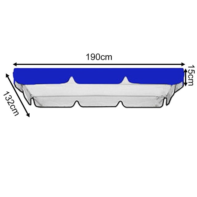 Housse de Balançoire Résistante aux UV, Toile de Remplacement pour Jardin et Cour, Imperméable et Résistante aux UV pour Balançoire 3 Places