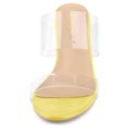 thumbnail image 2 of BLISSFUL STEP Sandales à Talons Aiguilles Transparentes pour Femmes à Bout Ouvert à Enfiler Jaune 9, 2 of 6