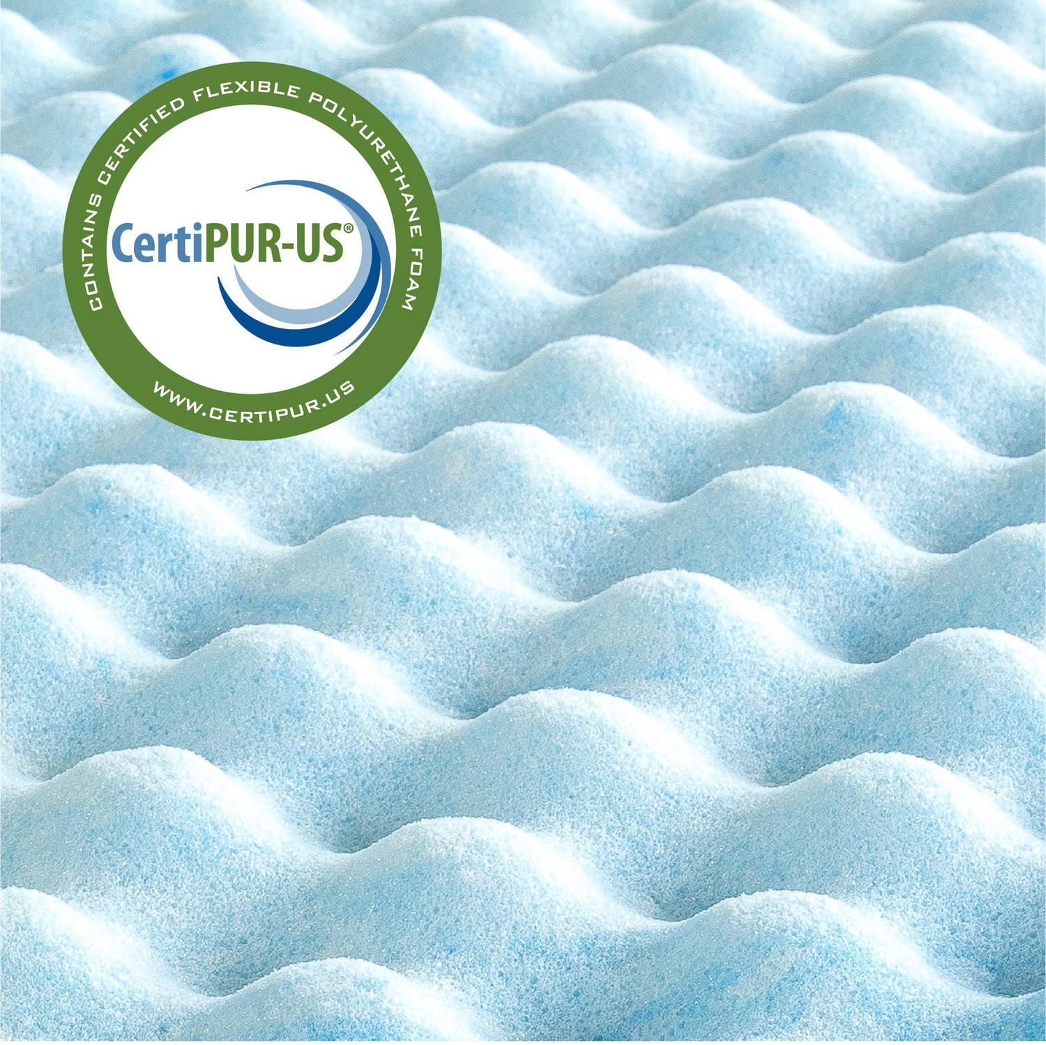 Surmatelas en mousse mémoire à circulation d’air et gel rafraîchissant Zinus Spa Sensations Swirl, grand, 1,5 po, soulagement de la pression, mousse certifiée CertiPUR-US