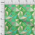 thumbnail image 2 of oneOone Tissu Polyester Lycra Vert à Carreaux Patchwork Matériel de Robe Tissu Imprimé Tissu au Mètre 56 Pouces de Large, 2 of 5