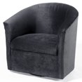 thumbnail image 1 of Comfort Pointe Elizabeth Fauteuil d'Appoint Pivotant en Microfibre Gris Charbon, 1 of 7