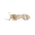 thumbnail image 4 of BLISSFUL STEP Women's Open Toe Lace Up Mid Chunky Heeled Sandals, 4 of 6