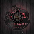 thumbnail image 3 of CEHVOM Vinyl Record Wall Clock Motorcycle Shape Creative Retro Nostalgic Wall Clock, 3 of 7