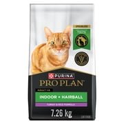 Purina Pro Plan Indoor Hairball Turkey & Rice Formula, Dry Cat Food 7.26kg